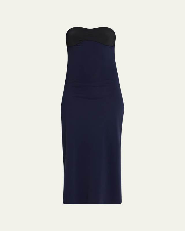 Two-Tone Bra Strapless Jersey Dress